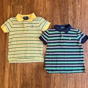 Set of 2 Polo Ralph Lauren 2T short sleeve striped shirts
